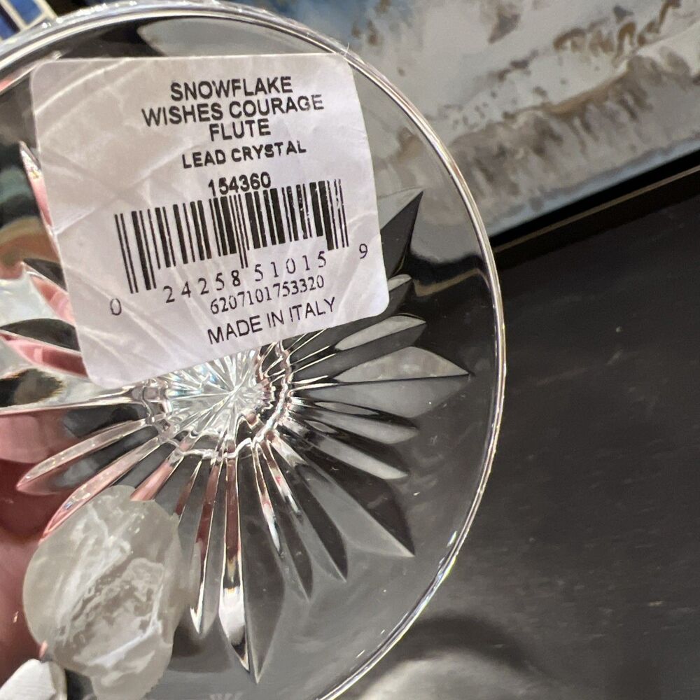 Waterford Snowflake Wishes Courage 2nd Edition Champagne Flute / See Details - Picture 4 of 11